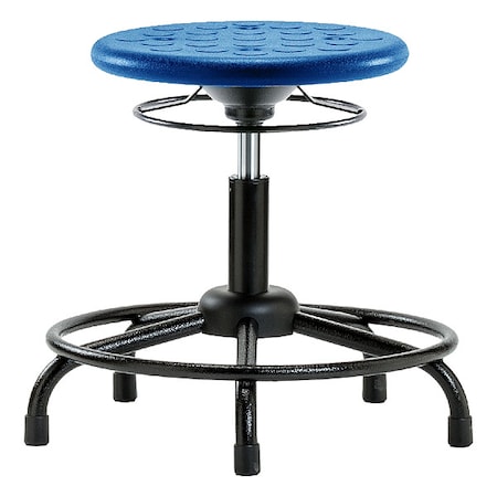 Stool, Polyurethane, Blue, 18 in to 23 in Seat Height MPN:IPDHSO-RT-RG-BLU