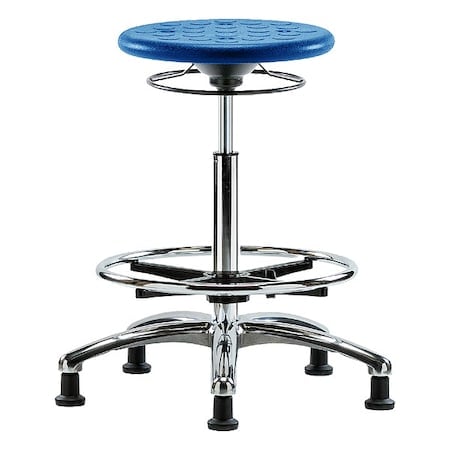 Stool, Polyurethane, Blue, 23 1/2 in to 33 1/2 in Seat Height MPN:IPHBSO-CR-CF-RG-BLU