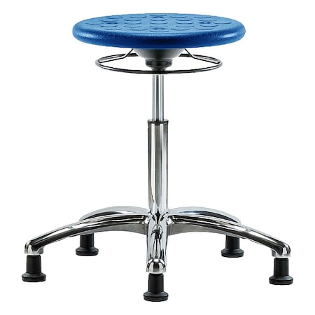 Stool, Polyurethane, Blue, 19 1/4 in to 27 in Seat Height MPN:IPMBSO-CR-NF-RG-BLU