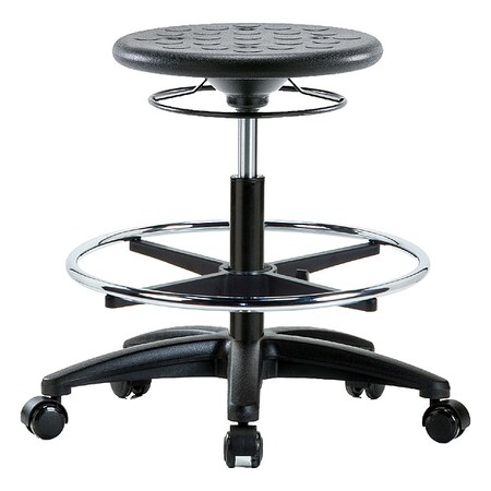 Stool, Polyurethane, Black, 17 3/4 in to 25 1/2 in Seat Height MPN:IPMBSO-RG-CF-RC-BLK