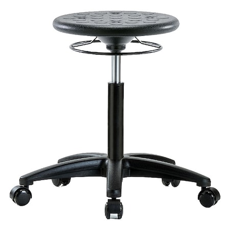 Stool, Polyurethane, Black, 18 in to 25 1/2 in Seat Height MPN:IPMBSO-RG-NF-RC-BLK