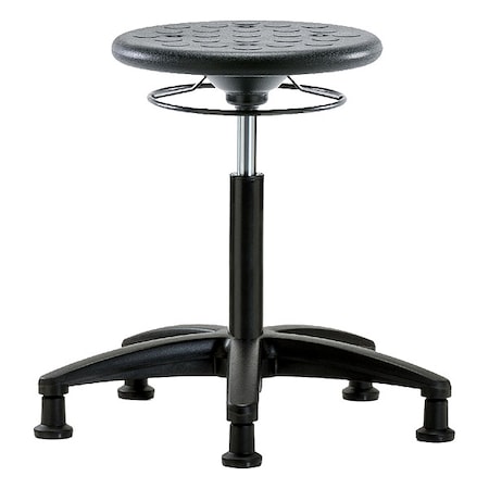 Stool, Polyurethane, Black, 18 in to 25 1/2 in Seat Height MPN:IPMBSO-RG-NF-RG-BLK