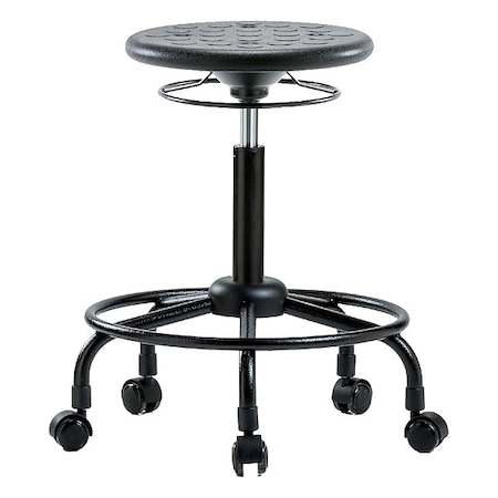 Stool, Polyurethane, Black, 22 1/2 in to 30 1/2 in Seat Height MPN:IPMBSO-RT-RC-BLK