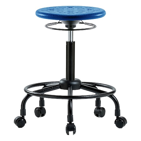 Stool, Polyurethane, Blue, 22 1/2 in to 30 1/2 in Seat Height MPN:IPMBSO-RT-RC-BLU
