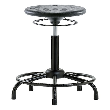 Stool, Polyurethane, Black, 20 1/2 in to 28 1/2 in Seat Height MPN:IPMBSO-RT-RG-BLK