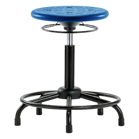 Stool, Polyurethane, Blue, 20 1/2 in to 28 1/2 in Seat Height MPN:IPMBSO-RT-RG-BLU