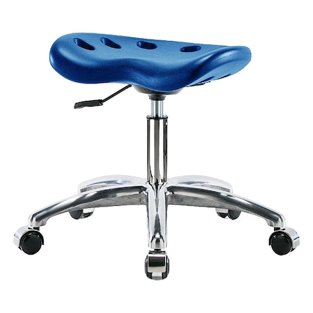 Tractor Stool, Polyurethane, Blue, 17 in to 22 in Seat Height MPN:PTDHSL-CR-CC-BLU