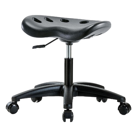Tractor Stool, Polyurethane, Black, 16 in to 21 in Seat Height MPN:PTDHSL-RG-RC-BLK