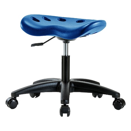 Tractor Stool, Polyurethane, Blue, 16 in to 21 in Seat Height MPN:PTDHSL-RG-RC-BLU