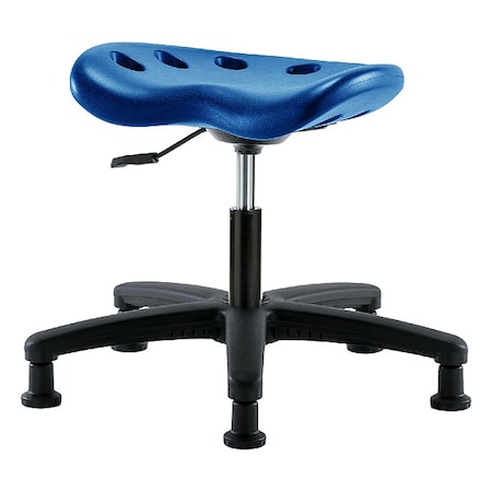 Tractor Stool, Polyurethane, Blue, 16 in to 21 in Seat Height MPN:PTDHSL-RG-RG-BLU