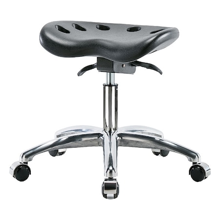 Tractor Stool, Polyurethane, Black, 17 1/2 in to 22 1/2 in Seat Height MPN:PTDHSO-CR-CC-BLK