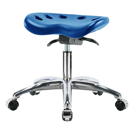 Tractor Stool, Polyurethane, Blue, 17 1/2 in to 22 1/2 in Seat Height MPN:PTDHSO-CR-CC-BLU