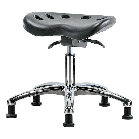 Tractor Stool, Polyurethane, Black, 17 1/2 in to 22 1/2 in Seat Height MPN:PTDHSO-CR-RG-BLK