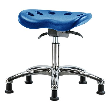 Tractor Stool, Polyurethane, Blue, 17 1/2 in to 22 1/2 in Seat Height MPN:PTDHSO-CR-RG-BLU