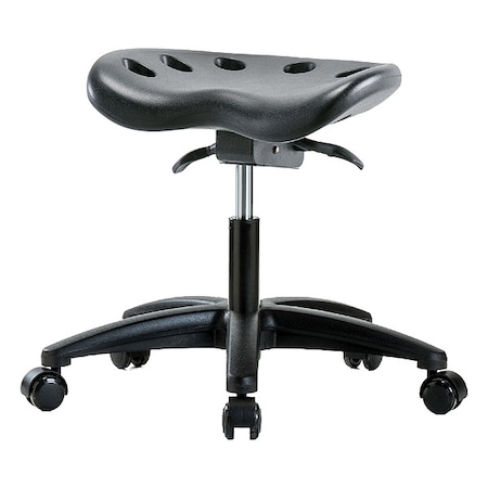 Tractor Stool, Polyurethane, Black, 16 1/2 in to 21 1/2 in Seat Height MPN:PTDHSO-RG-RC-BLK