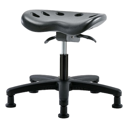 Tractor Stool, Polyurethane, Black, 16 1/2 in to 21 1/2 in Seat Height MPN:PTDHSO-RG-RG-BLK