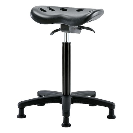 Tractor Stool, Polyurethane, Black, 22 1/2 in to 32 in Seat Height MPN:PTHBST-RG-NF-RG-BLK