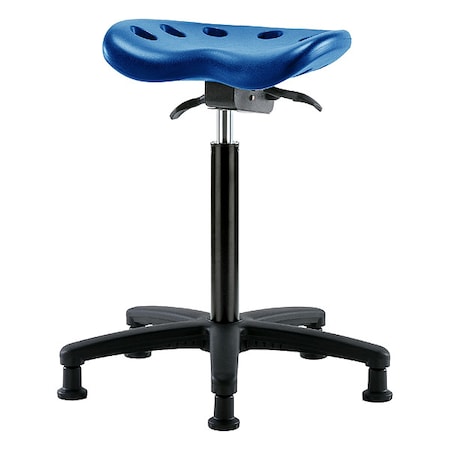 Tractor Stool, Polyurethane, Blue, 22 1/2 in to 32 in Seat Height MPN:PTHBST-RG-NF-RG-BLU