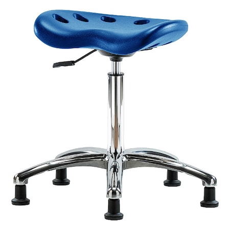 Stool, Polyurethane, Blue, 20 in to 27 1/2 in Seat Height MPN:PTMBSL-CR-NF-RG-BLU