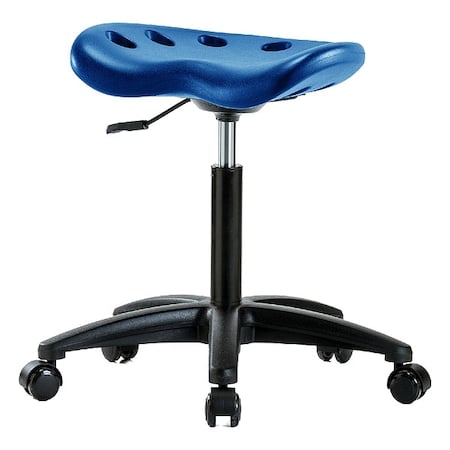 Stool, Polyurethane, Blue, 19 in to 26 1/2 in Seat Height MPN:PTMBSL-RG-NF-RC-BLU