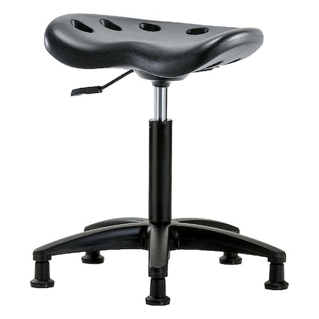 Stool, Polyurethane, Black, 19 in to 26 1/2 in Seat Height MPN:PTMBSL-RG-NF-RG-BLK