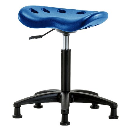 Stool, Polyurethane, Blue, 19 in to 26 1/2 in Seat Height MPN:PTMBSL-RG-NF-RG-BLU