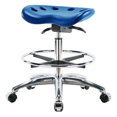 Tractor Stool, Polyurethane, Blue, 20 in to 28 in Seat Height MPN:PTMBSO-CR-CF-CC-BLU