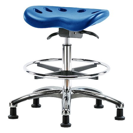 Tractor Stool, Polyurethane, Blue, 20 in to 28 in Seat Height MPN:PTMBSO-CR-CF-RG-BLU
