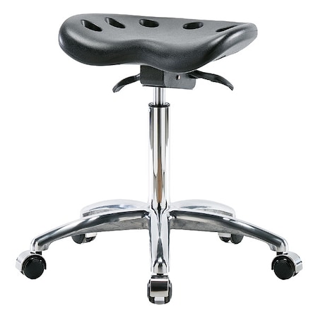 Tractor Stool, Polyurethane, Black, 20 in to 28 in Seat Height MPN:PTMBSO-CR-NF-CC-BLK