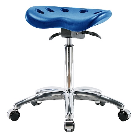 Tractor Stool, Polyurethane, Blue, 20 in to 28 in Seat Height MPN:PTMBSO-CR-NF-CC-BLU