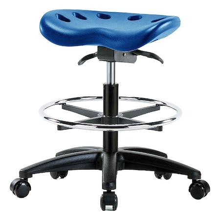Tractor Stool, Polyurethane, Blue, 19 in to 26 1/2 in Seat Height MPN:PTMBSO-RG-CF-RC-BLU