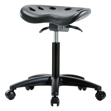 Tractor Stool, Polyurethane, Black, 19 in to 26 1/2 in Seat Height MPN:PTMBSO-RG-NF-RC-BLK