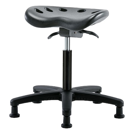 Tractor Stool, Polyurethane, Black, 19 in to 26 1/2 in Seat Height MPN:PTMBSO-RG-NF-RG-BLK