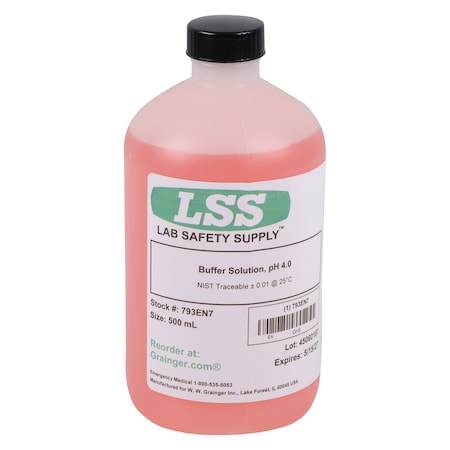 Red Buffer Solution, pH 4.00, 500mL, Plastc MPN:793EN7