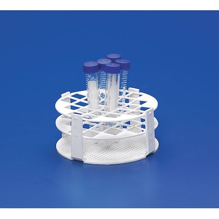 Plastic Test Tube Rack, Round, 24-Tube MPN:3KVT4