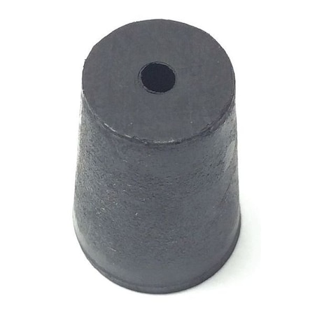Stopper, 25 mm H, SBR Rubber, Black, PK40 MPN:0-1H