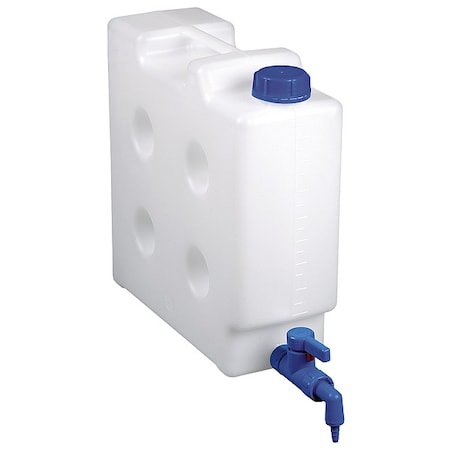 Jerrican Carboy, 10 L Capacity - mL, 2.64 gal Capacity - oz, Tamper Evident Closure, Polypropylene MPN:0435-2100 and 0525-1000