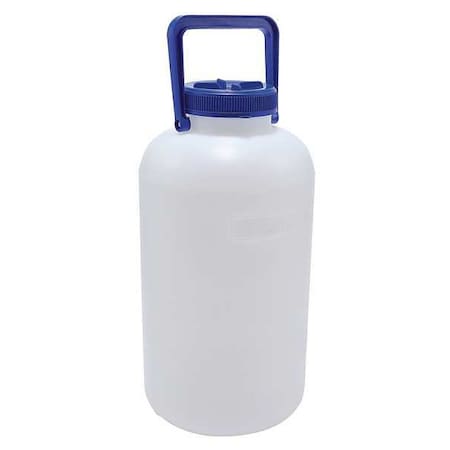 Carboy, 10 L Capacity - mL, 2.64 gal Capacity - oz, Screw On Closure, HDPE, White, 16-7/10 in H MPN:208675-0010