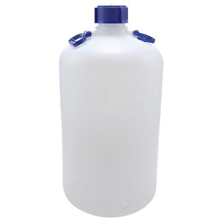 Carboy, 50 L Capacity - mL, 13.2 gal Capacity - oz, Screw On Closure, HDPE, White, 27-3/5 in H MPN:208685-0050