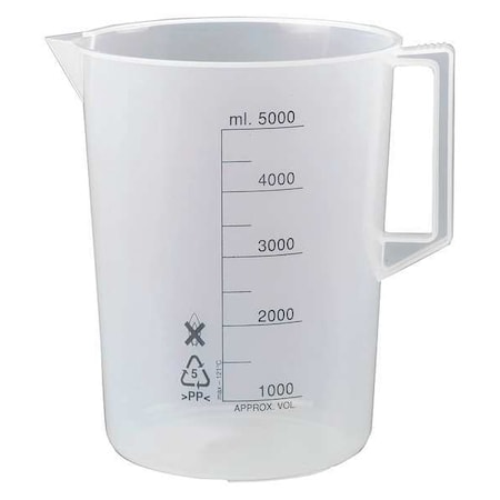 Beaker with Handle, 5000mL, PK2 MPN:23X904