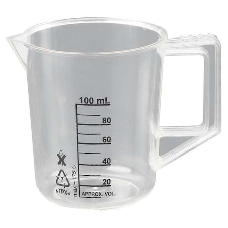 Beaker with Handle, 100mL, Poly, PK6 MPN:23X905