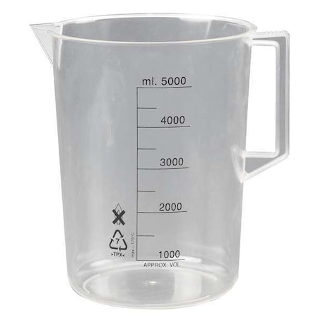 Beaker with Handle, 1000mL, Poly, PK2 MPN:23X908