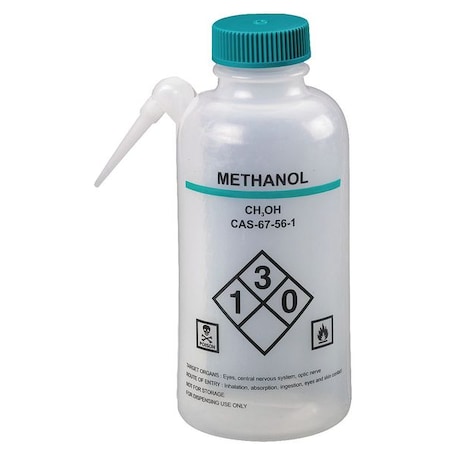 Translucent, Wash Bottle 16 oz., (Formerly Lab Safety Supply), PK4 MPN:24J884