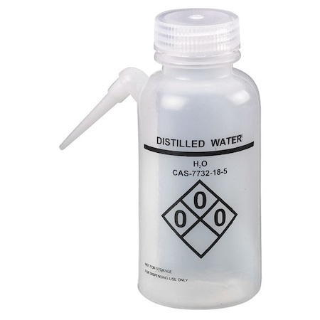 Translucent, Wash Bottle 8 oz., (Formerly Lab Safety Supply), PK4 MPN:24J892
