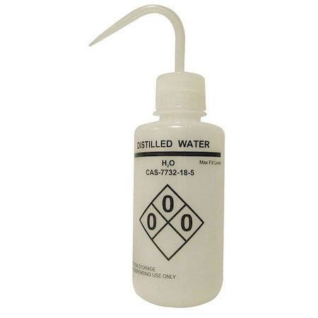 Translucent, Wash Bottle 16 oz., (Formerly Lab Safety Supply), PK6 MPN:24J894