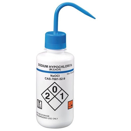 White, Wash Bottle 16 oz., (Formerly Lab Safety Supply), PK6 MPN:24J896