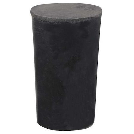 Stopper, 25 mm H, Natural Rubber, Black, PK7 MPN:4YMP7