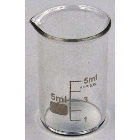 Beaker, Low Form, Glass, 5mL, PK12 MPN:5YGY6