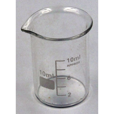 Beaker, Low Form, Glass, 10mL, PK12 MPN:5YGY7
