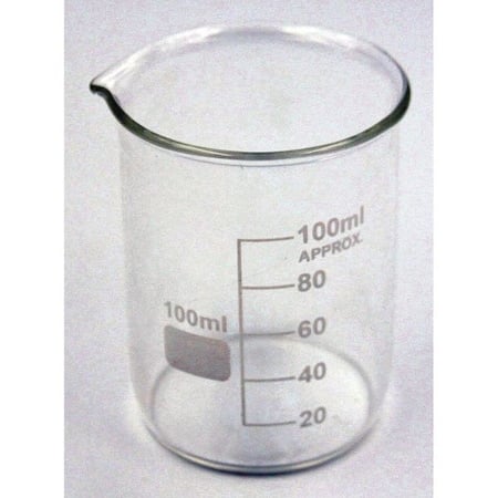 Beaker, Low Form, Glass, 100mL, PK12 MPN:5YGZ0